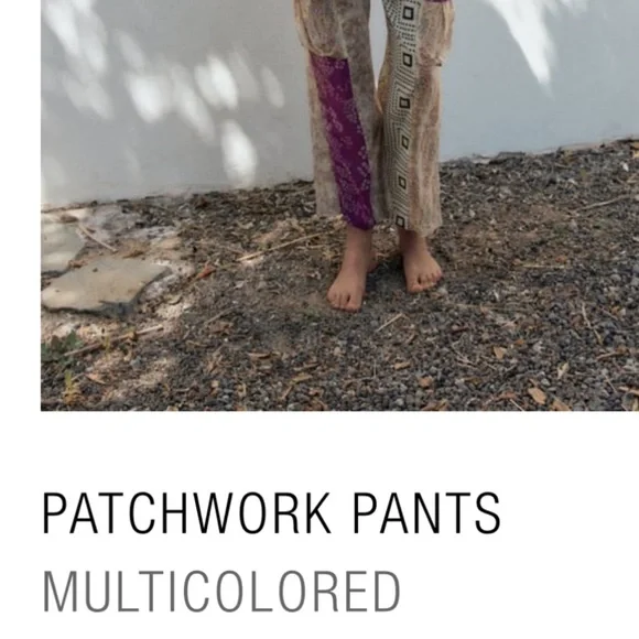 Zara Multicolored Patchwork Women’s Pants - Picture 2 of 7